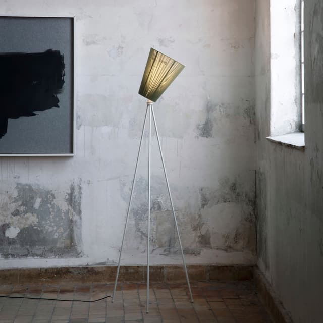 Oslo Wood Stehlampe Schirm Olive Green