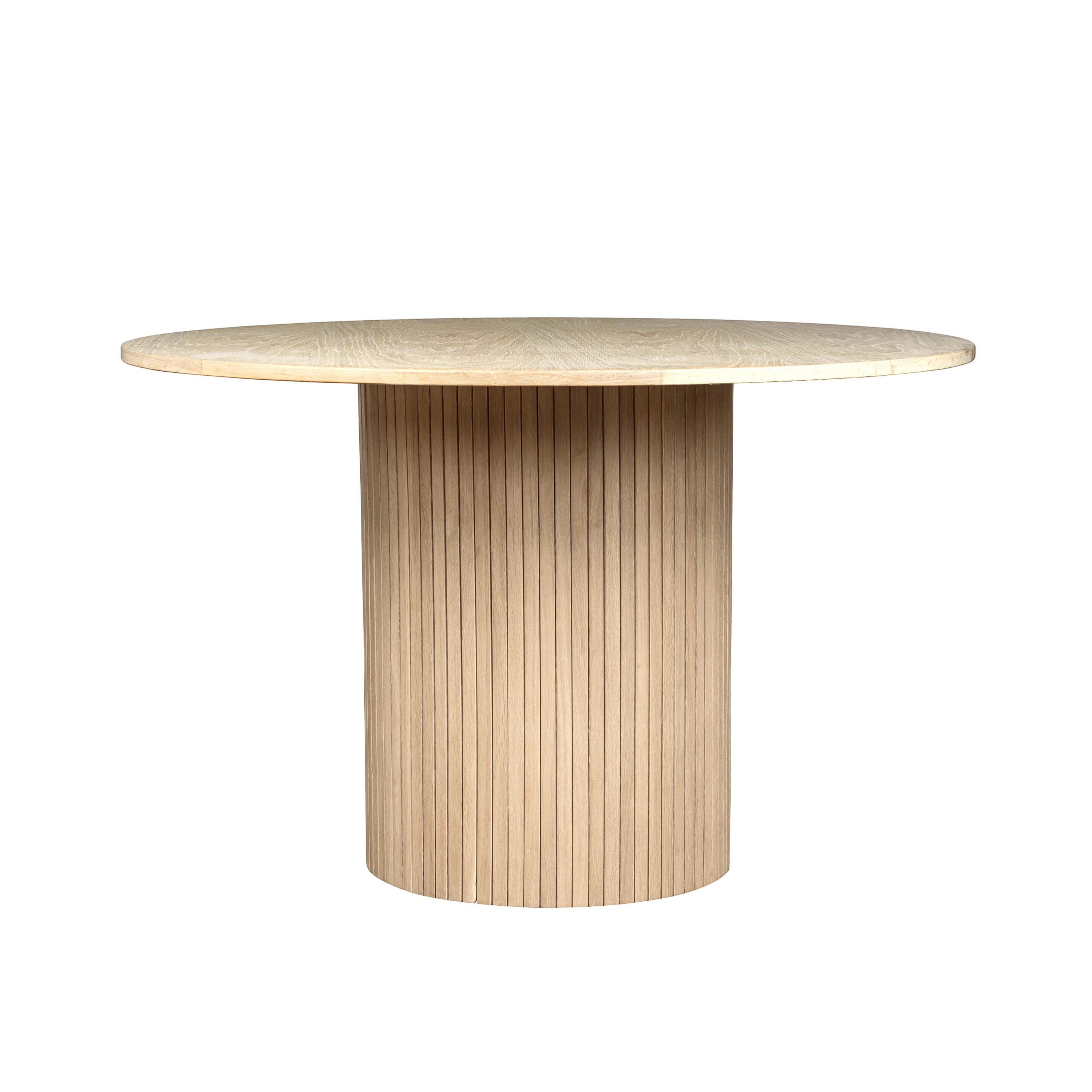 Adele Dining Table Whitewashed Oak Ø115