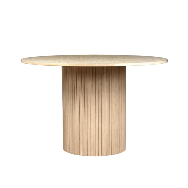 Adele Dining Table Whitewashed Oak Ø115