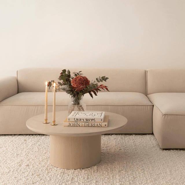 Gia Coffee Table White Oiled Oak 90cm