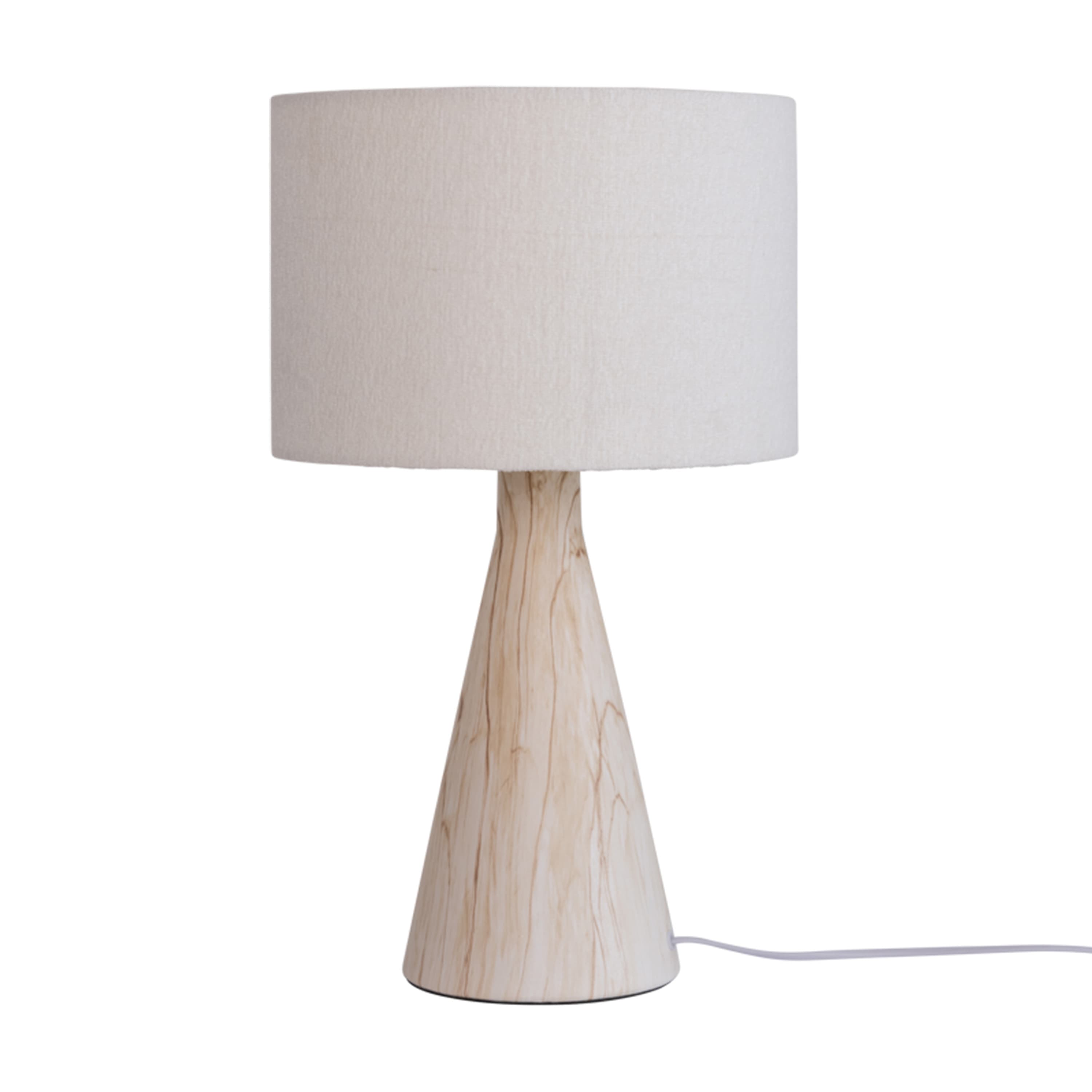 Jun Tischlampe Tavertine/White 50cm