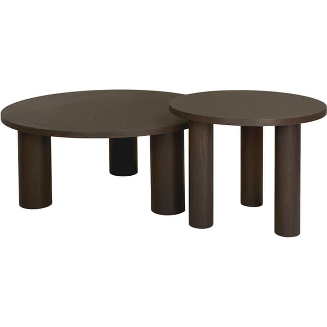 Melvin Coffee Table Dark Brown Ø65