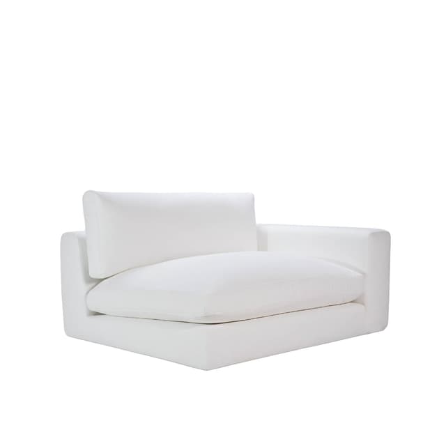 Capri 1,5-Sitzer-Sofamodul Rechts Armlehne Weiß 142cm