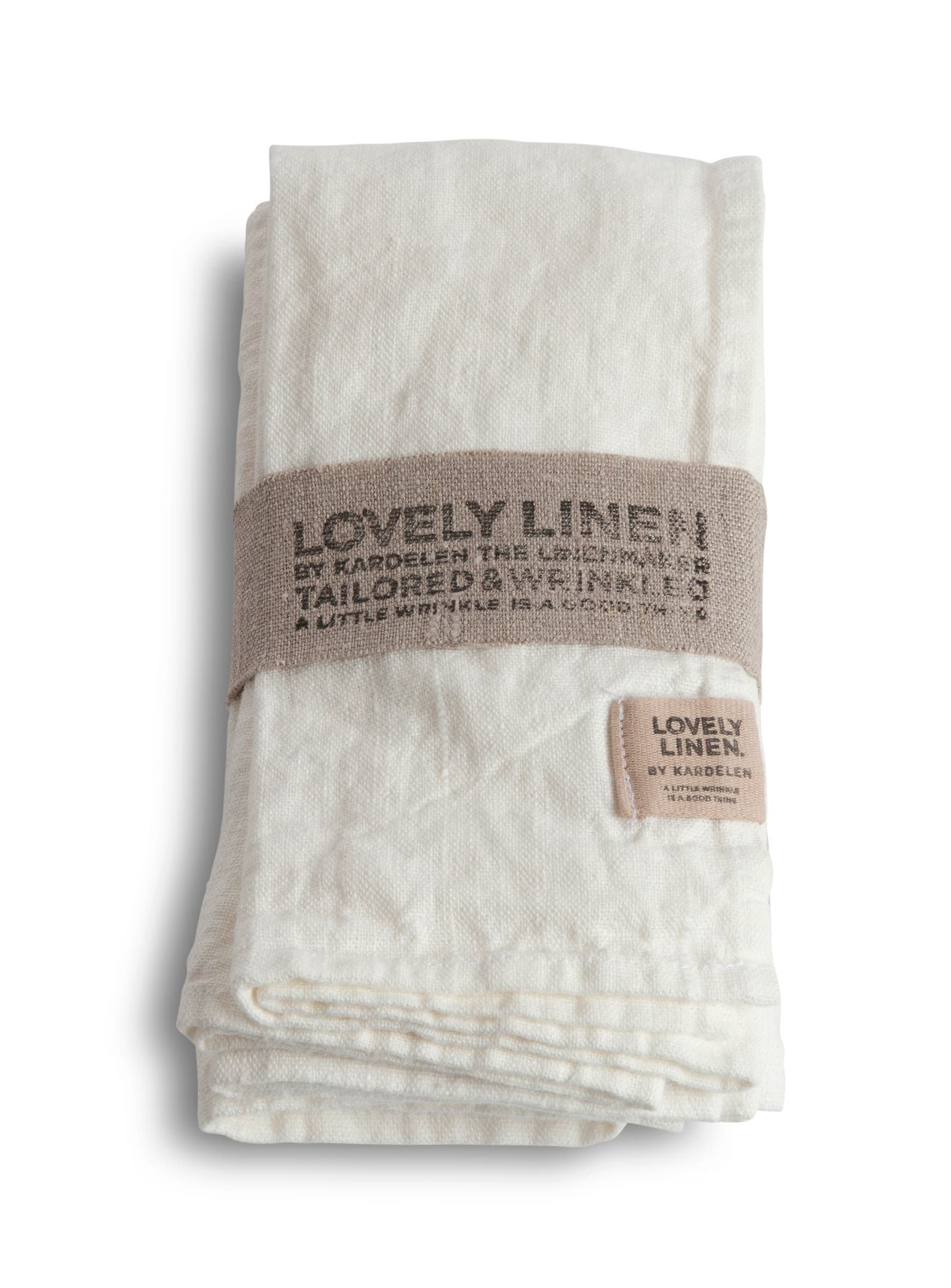 Lovely Serviette Leinen Off-White 4er-Pack