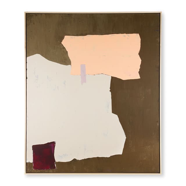 Abstract Gemälde Senf/Nude 100x120
