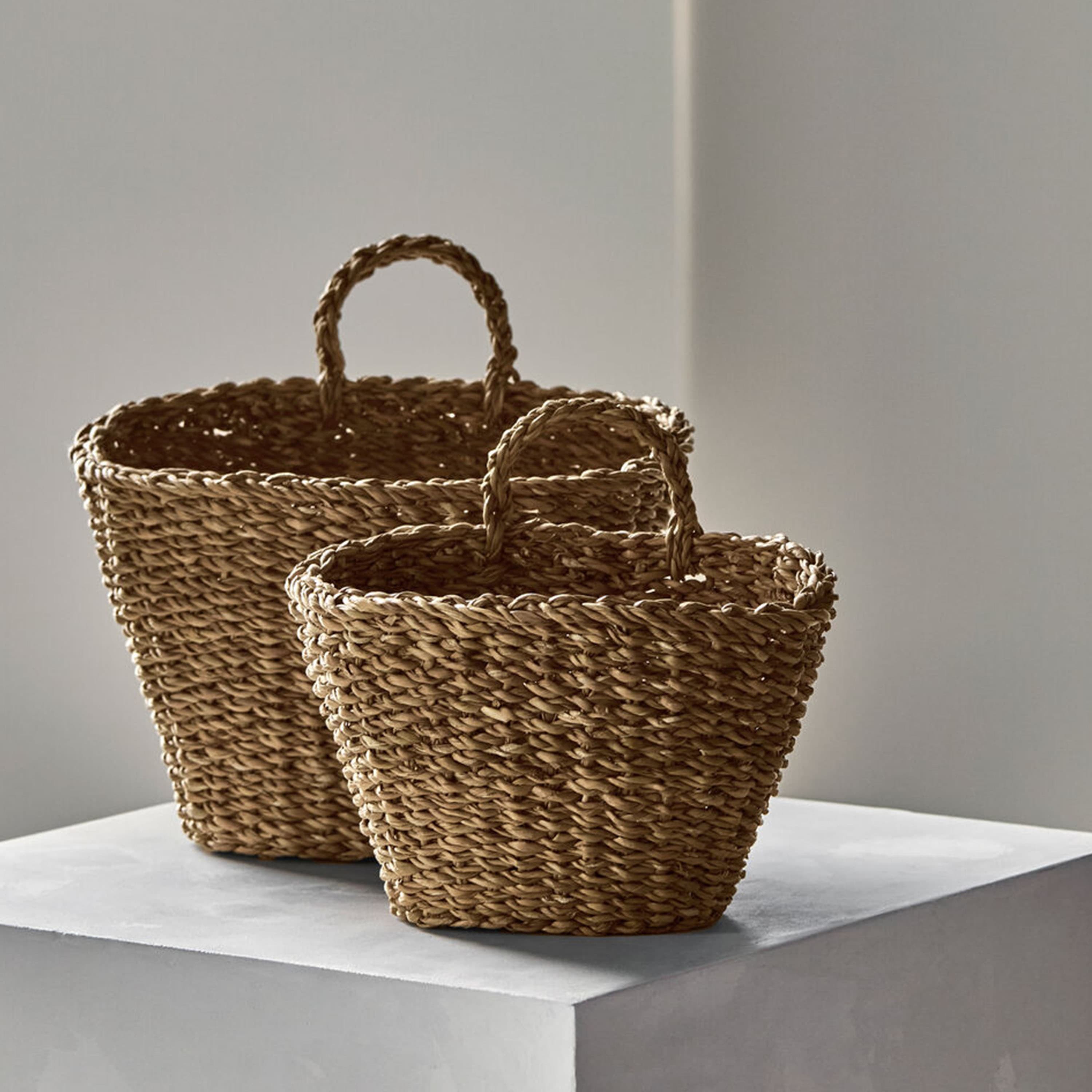 Oval Storage Basket Natural 2-pack