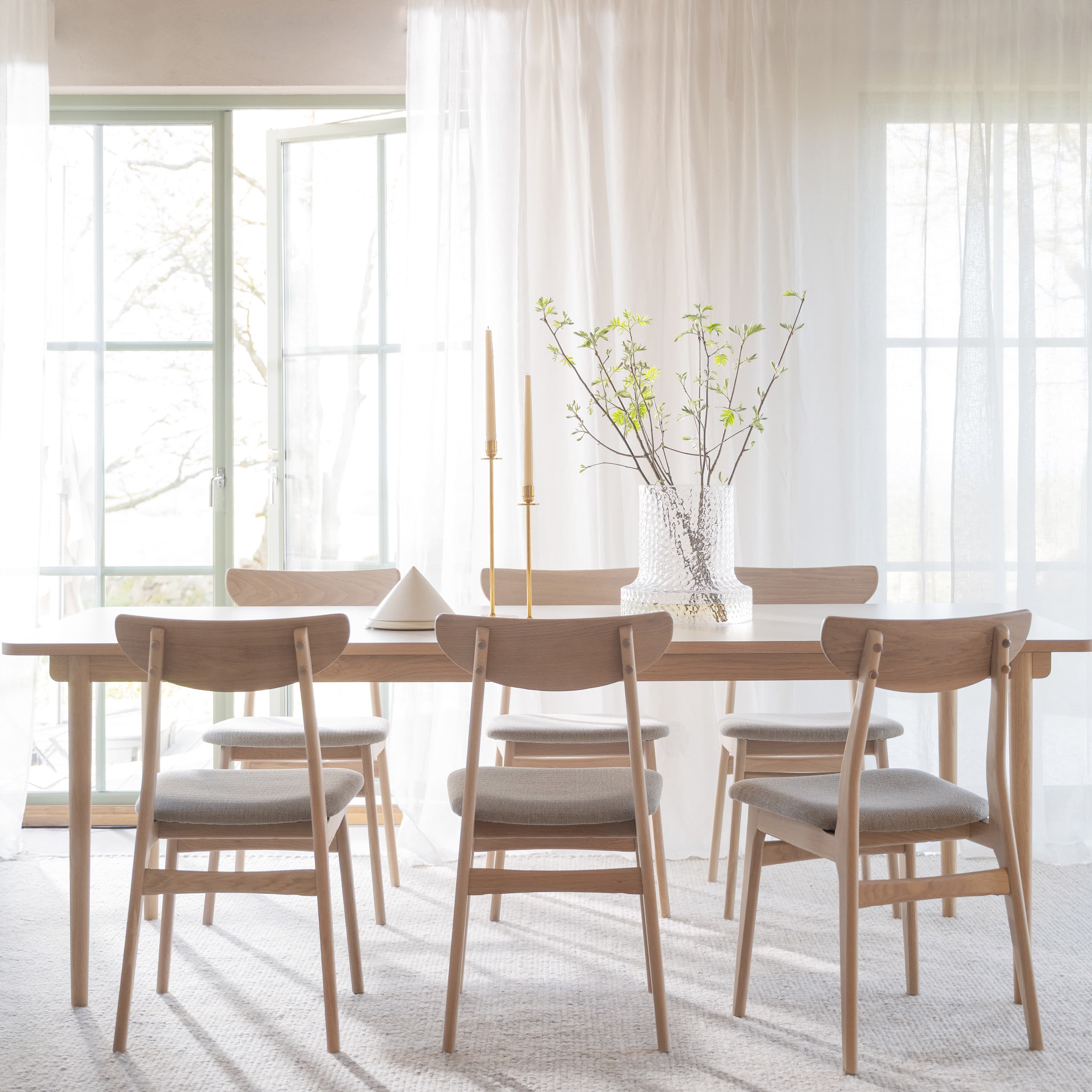 Fairmount Esstisch Beige/Weiß pigmentierte Eiche 220x95