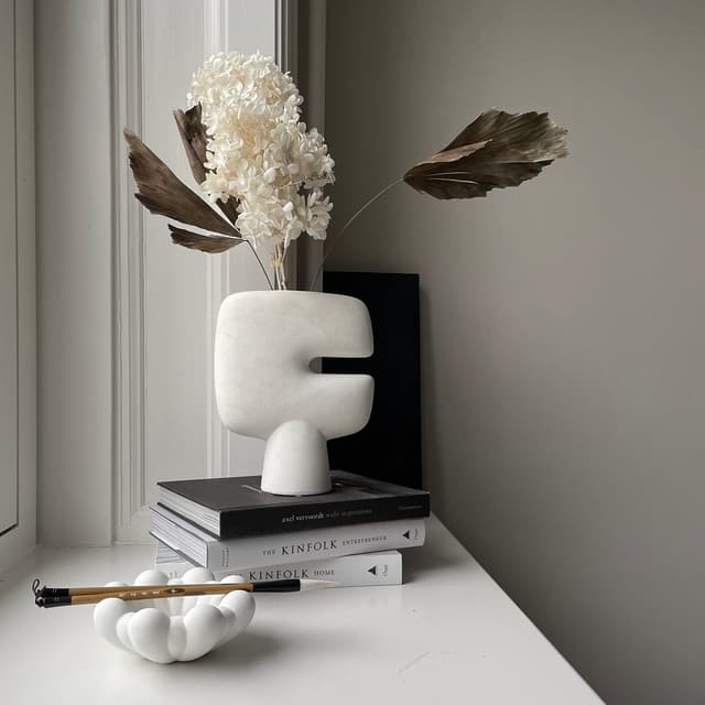 Tribal Vase Knochenweiß Mini