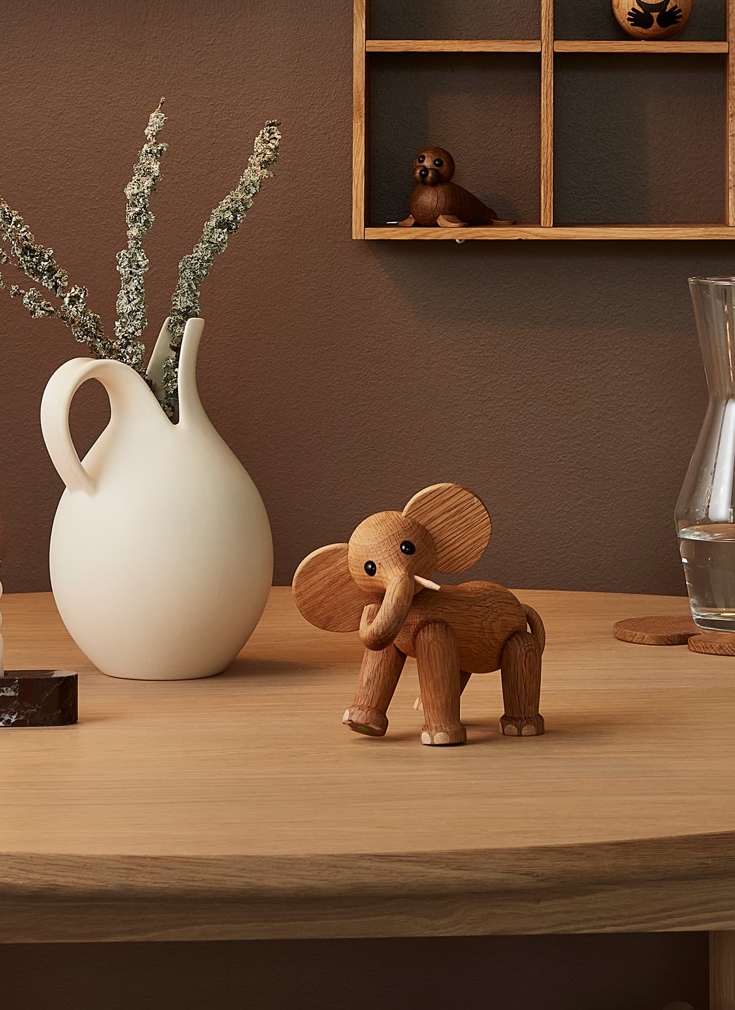 Ollie Elefant Dekoration Eiche/Ahorn 15cm