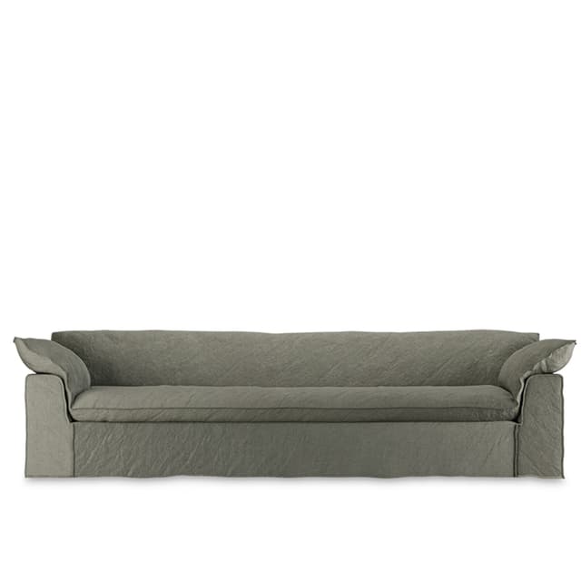 Nomad Sofa Linen/Army Green 305cm