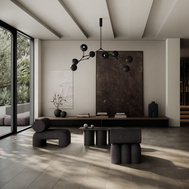 Drop Globe Globe Pendant Lamp Burned Black 150cm