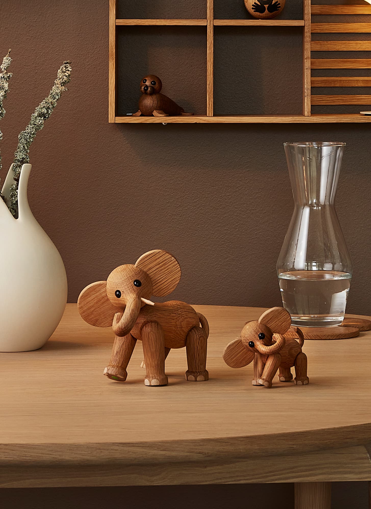 Ollie Elefant Dekoration Eiche/Ahorn 15cm