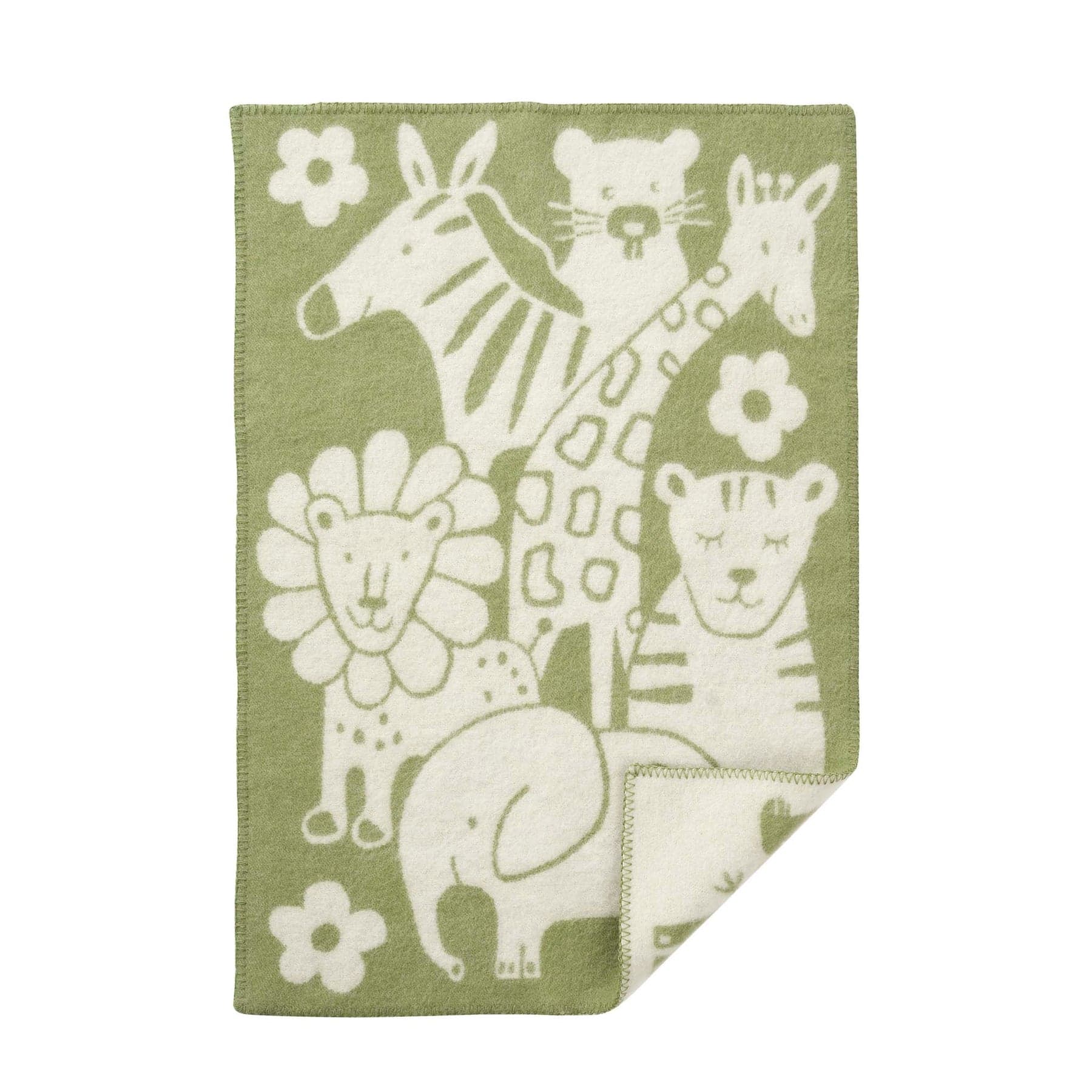 Picnic Ökologische Wolldecke 65x90 Grün