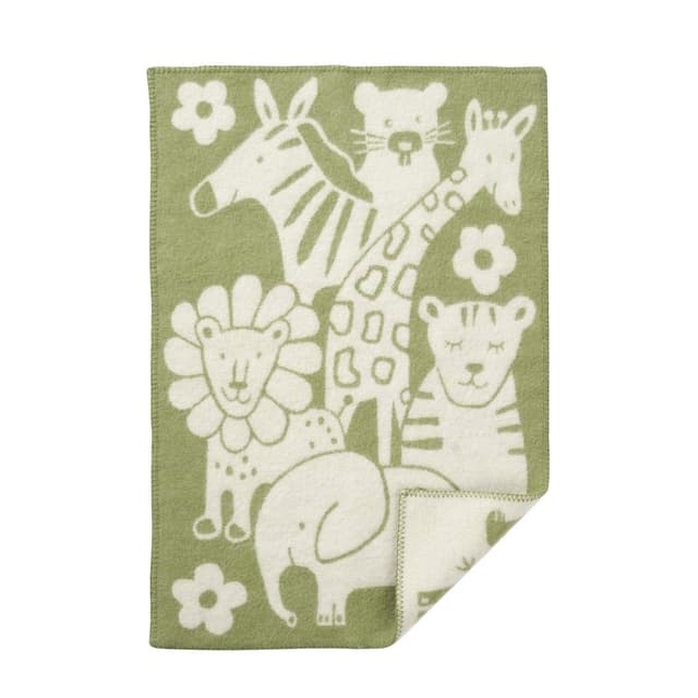 Picnic Organic Wool Blanket 65x90 Green