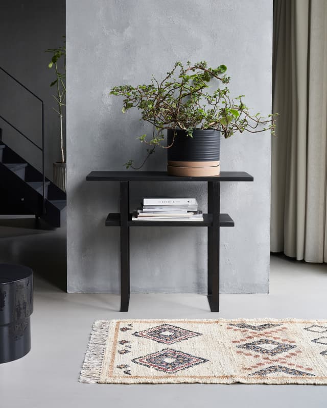 Woda Konsoltisch Schwarz 90cm