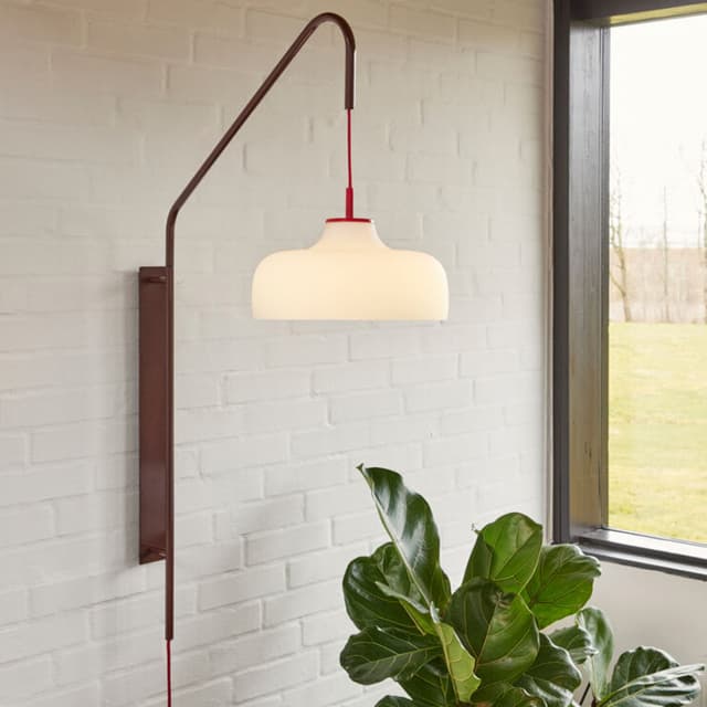Current Wandlampe Rotbraun/Weiß