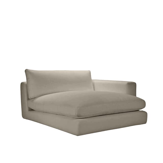 Capri 1,5-Sitzer Divanmodul Rechtes Armlehne Taupe 142x155