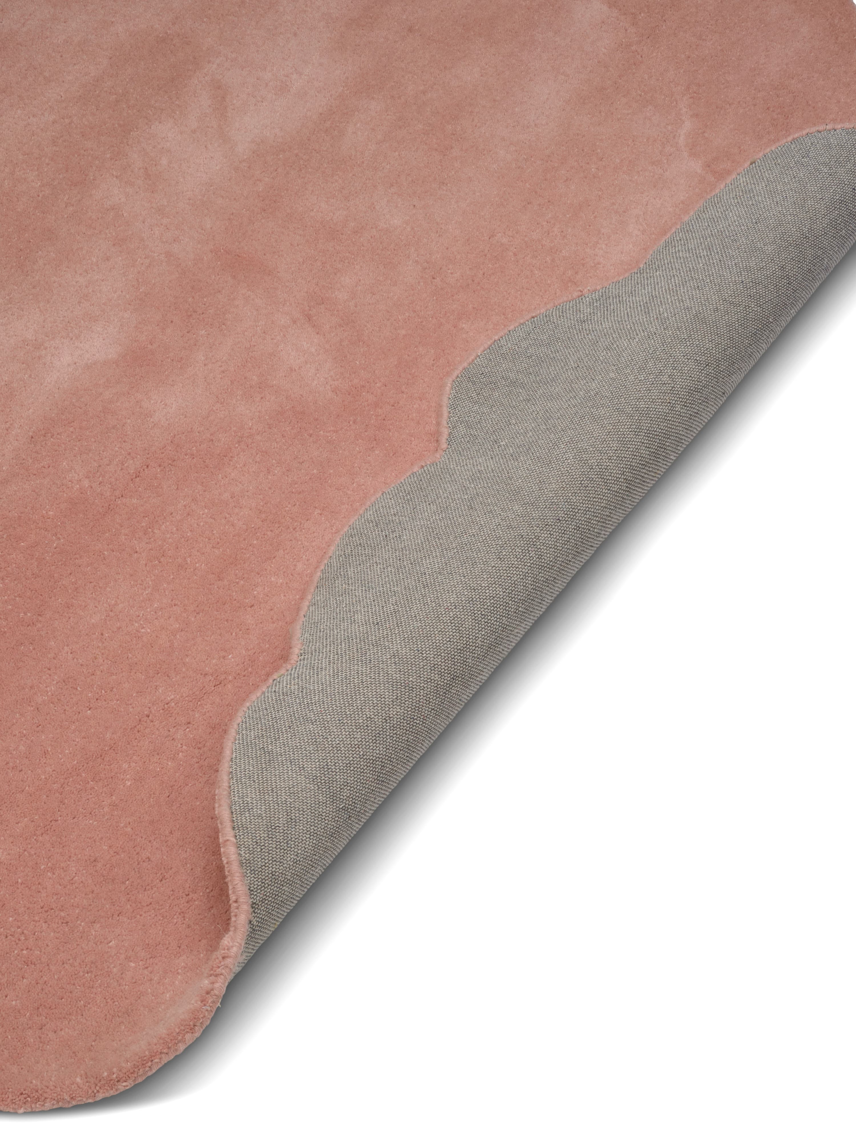 Shell Wollteppich Rund Rosa Ø120
