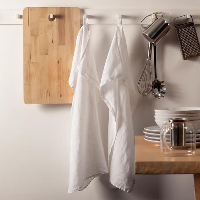 Kitchen Towel White Set of 2 50x70