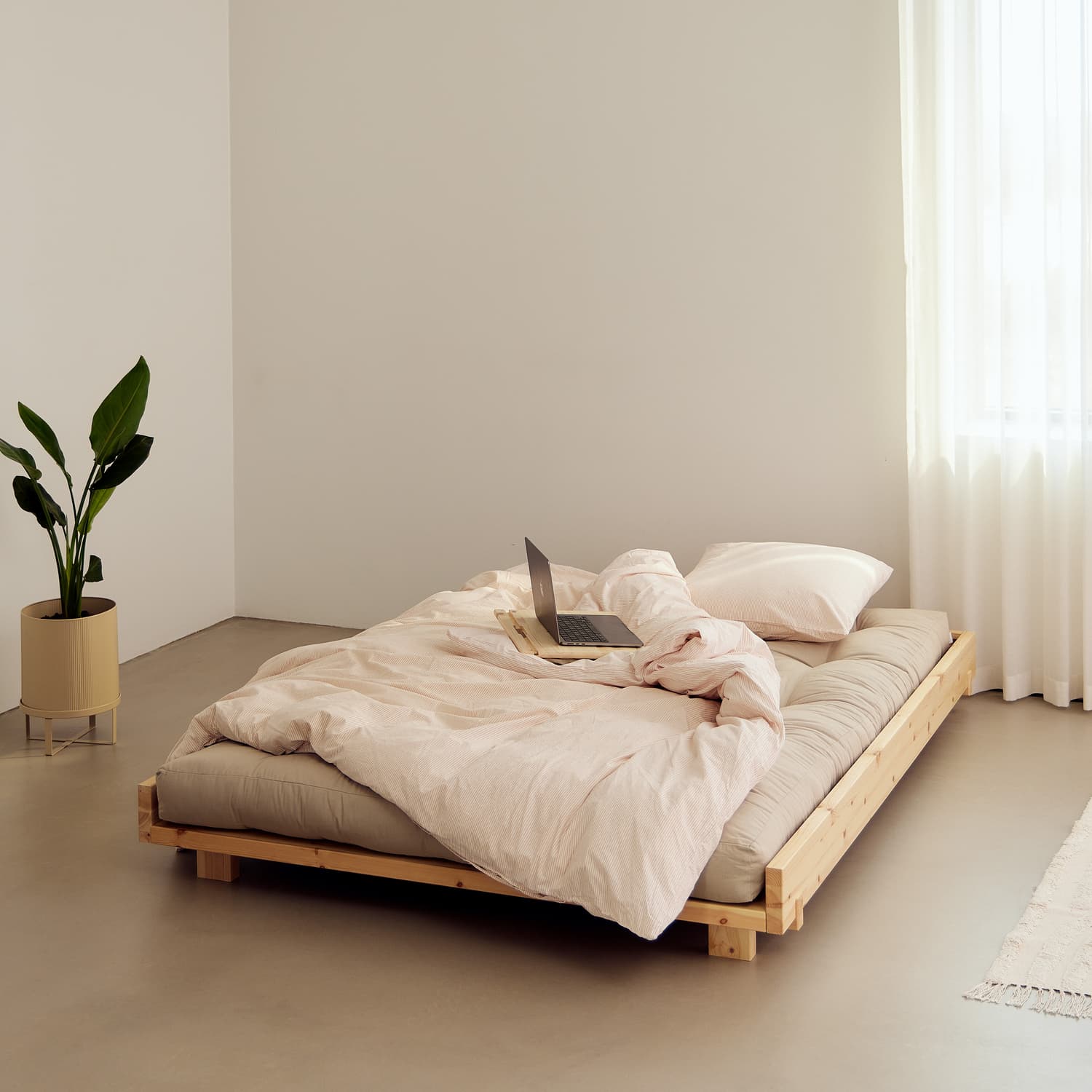 Social Bed frame Nature 140cm