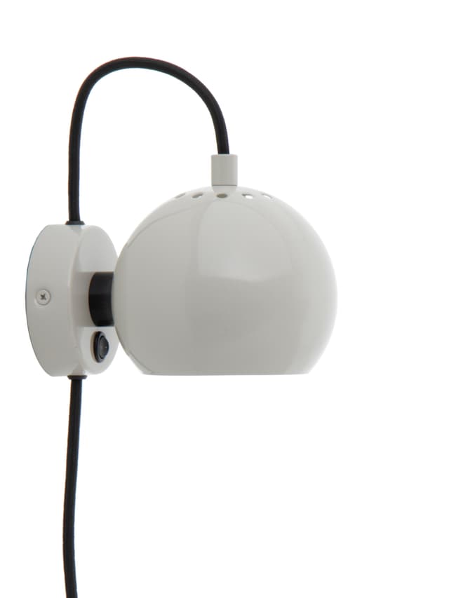 Ball Wall Lamp Glossy Pale Grey Ø12