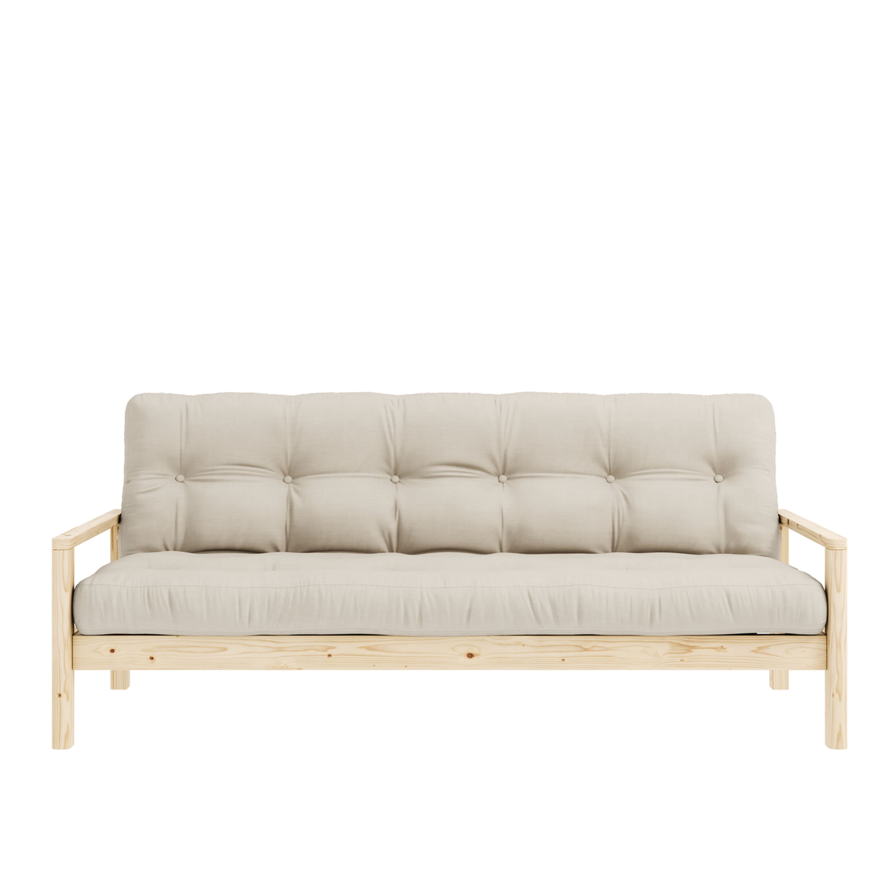 Knob Schlafsofa Natur/Beige 130cm