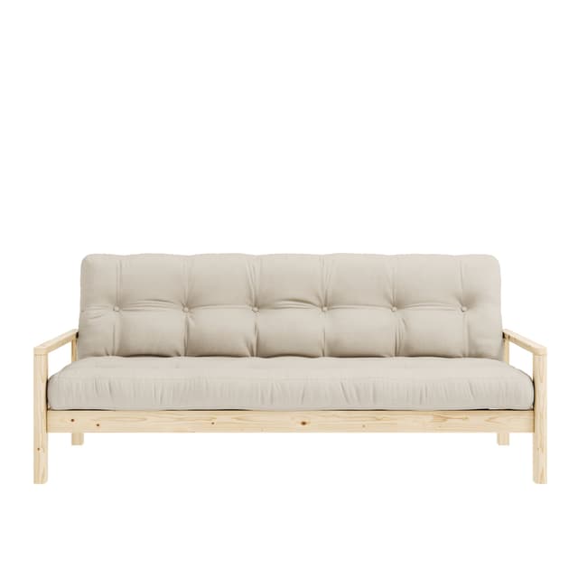 Knob Schlafsofa Natur/Beige 130cm