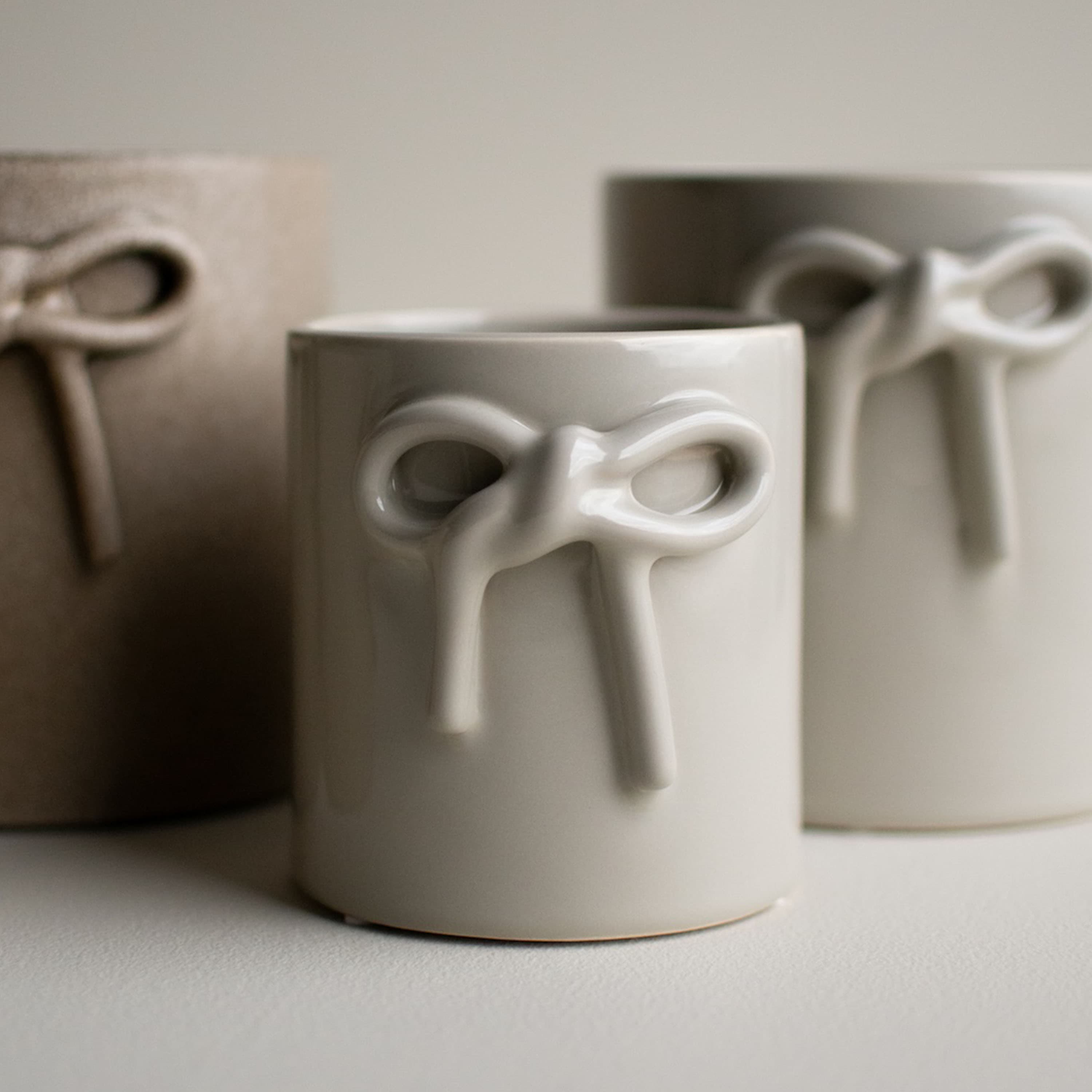 Bow Pflanzentopf Beige Groß