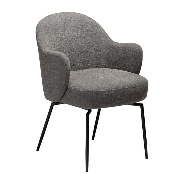Bae Swivel Karmstuhl Pebble Earth Bouclé/Schwarz