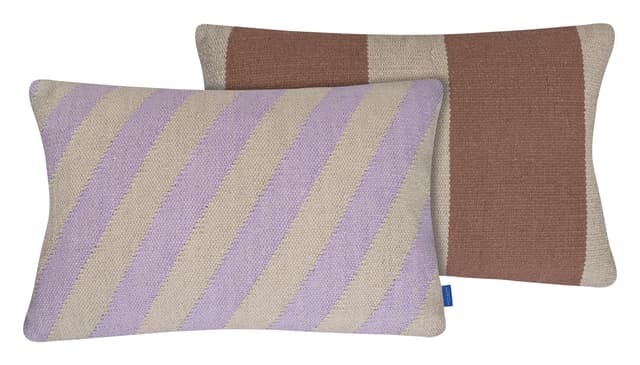 Across Kelim Pillow Cover Light Lilac 40x60