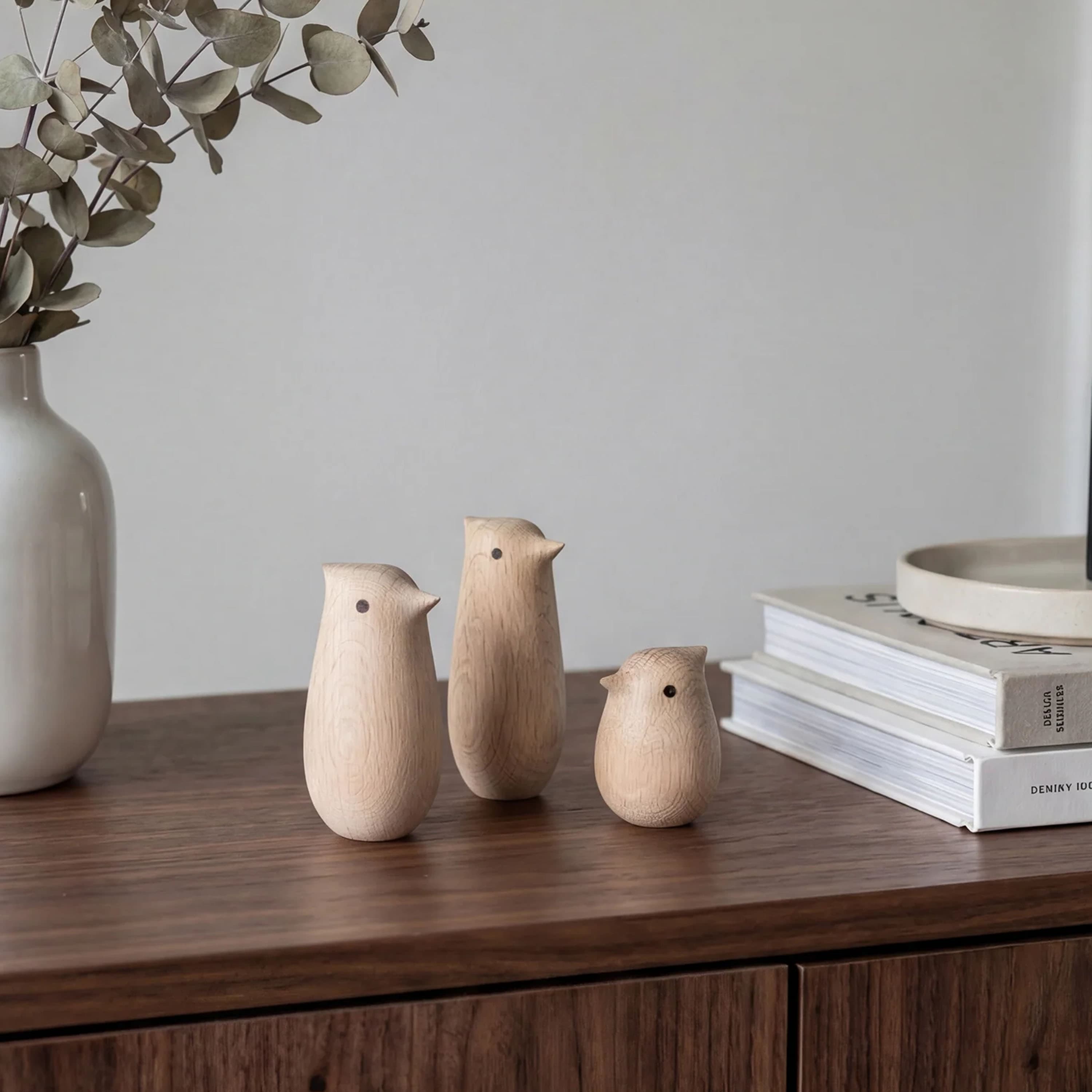 Baby Songbird Decoration Natural Oak