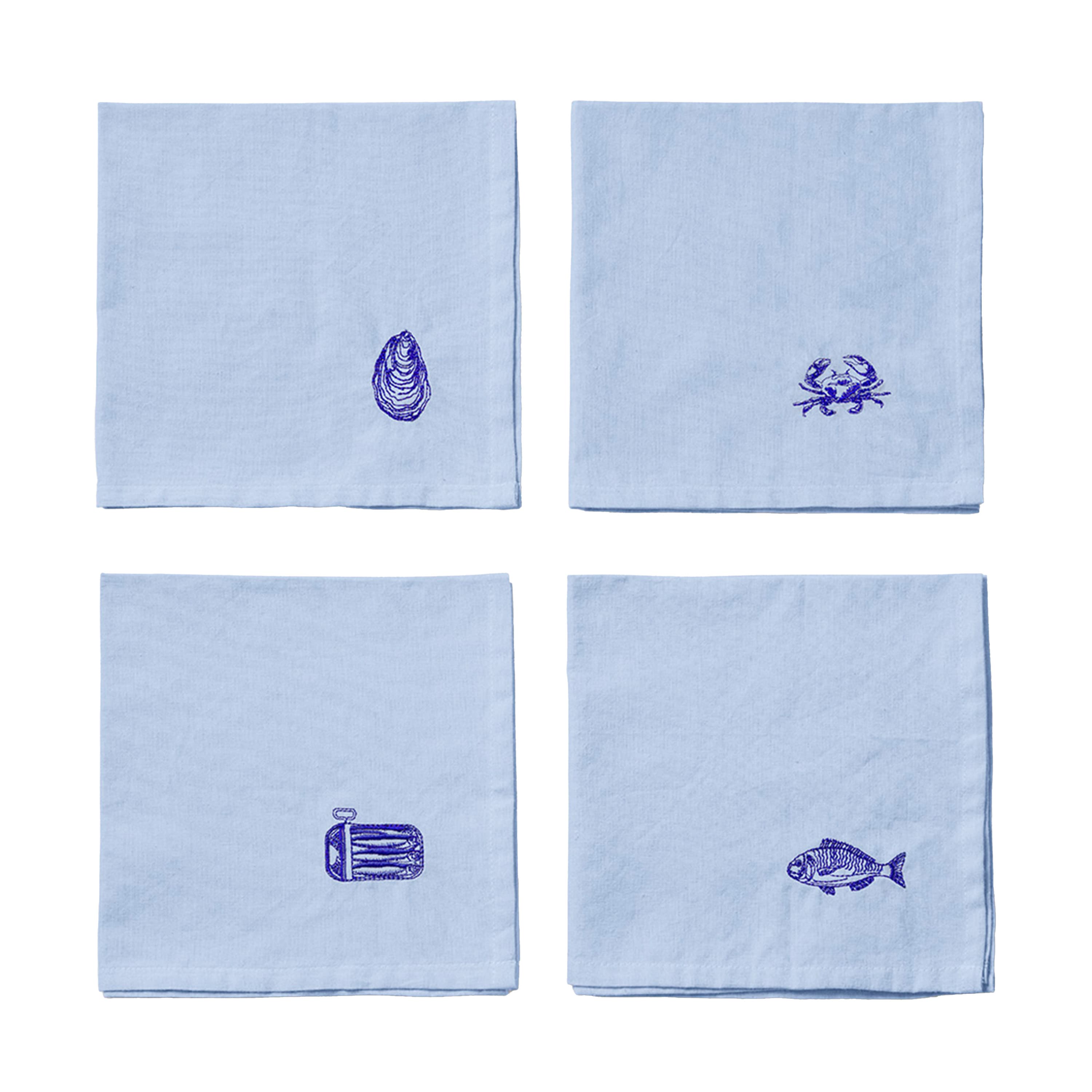 Josefin La Mer Servietten Light Blue  4er-Pack
