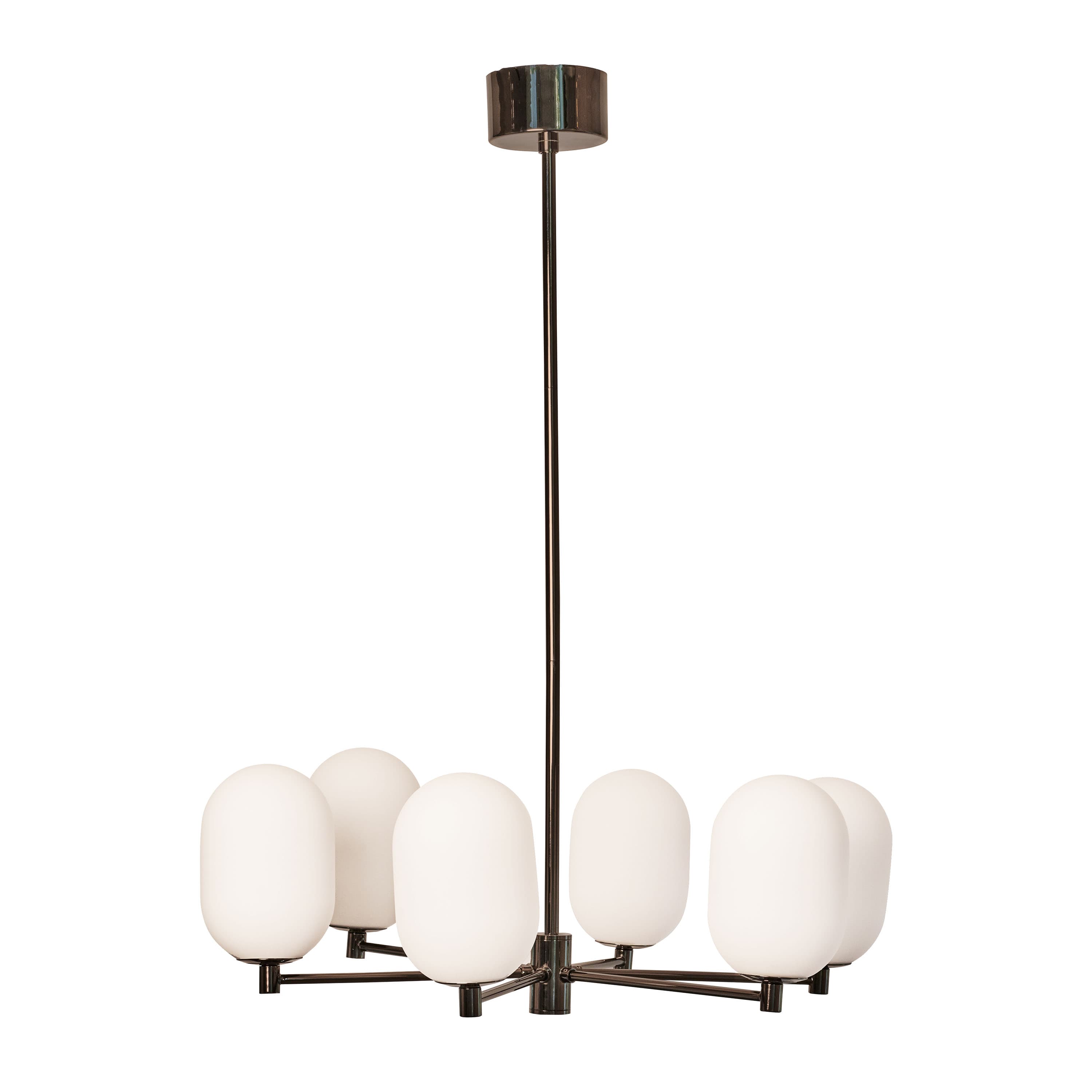 Noor Deckenleuchte Opal/Schwarz 65 cm