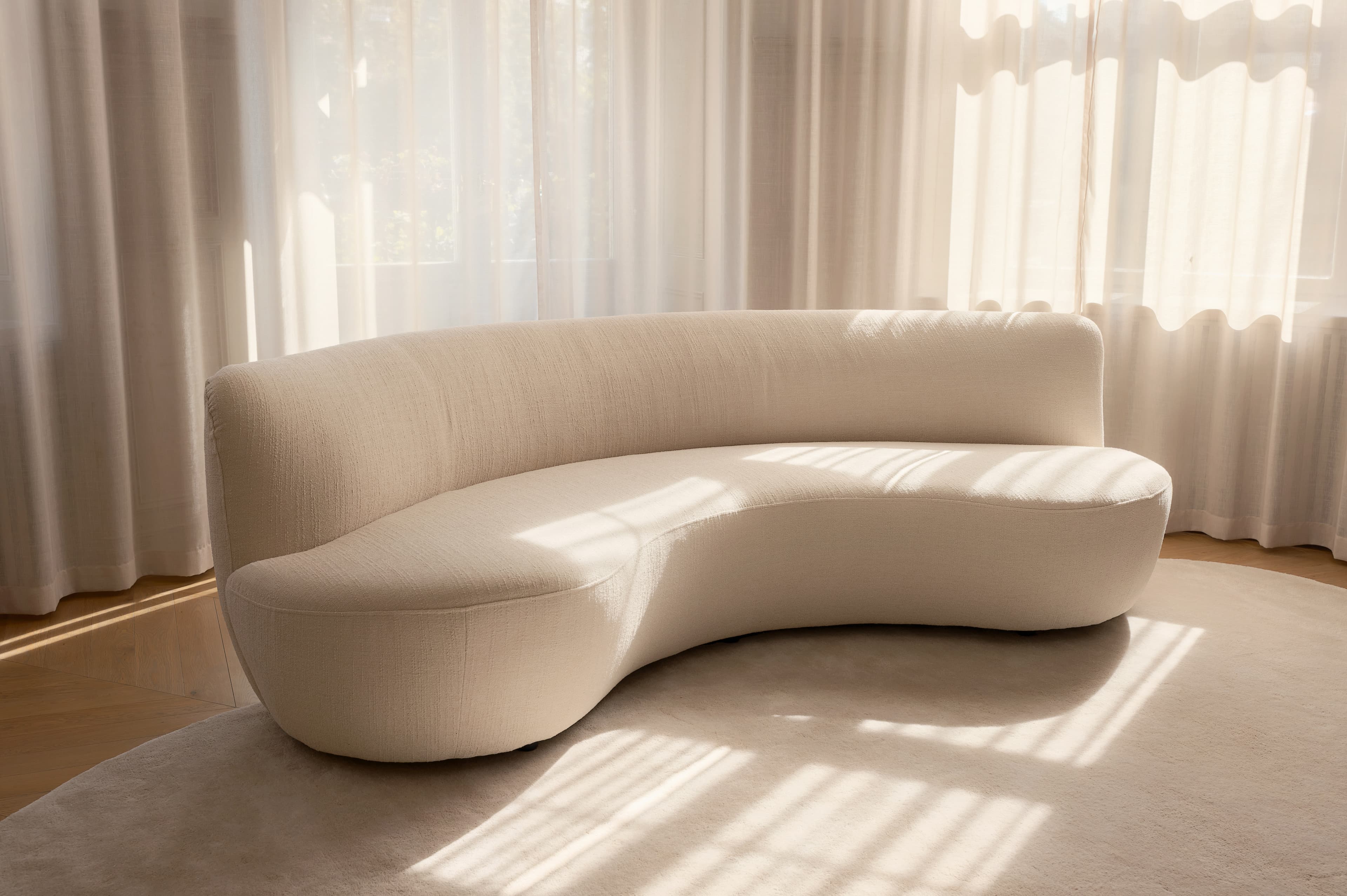 Moon 4-Sitzer Sofa Bouclé Beige 240cm