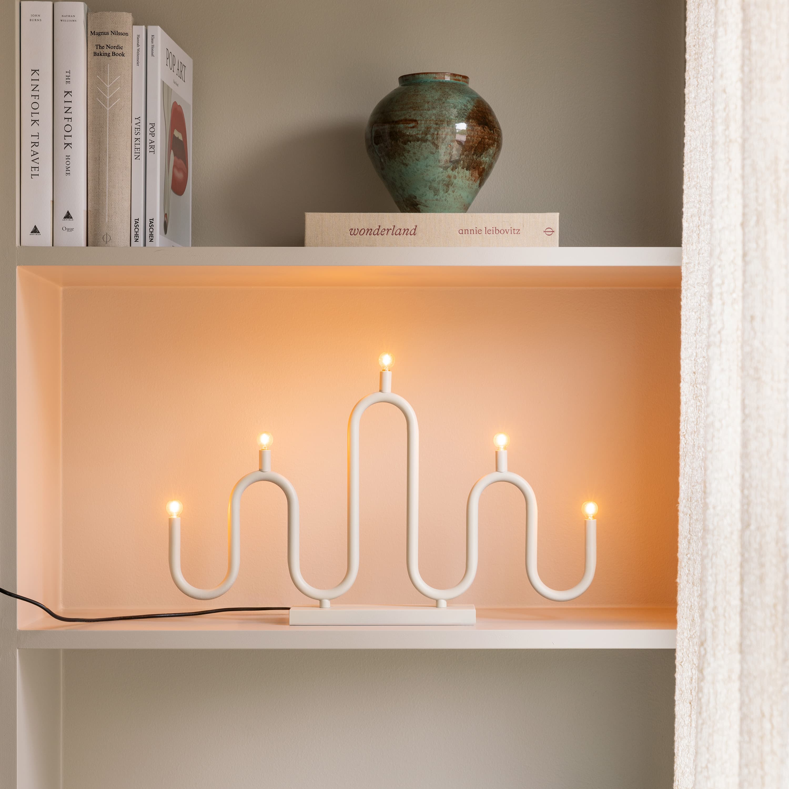 Noel Advent candlestick 5 Ivory