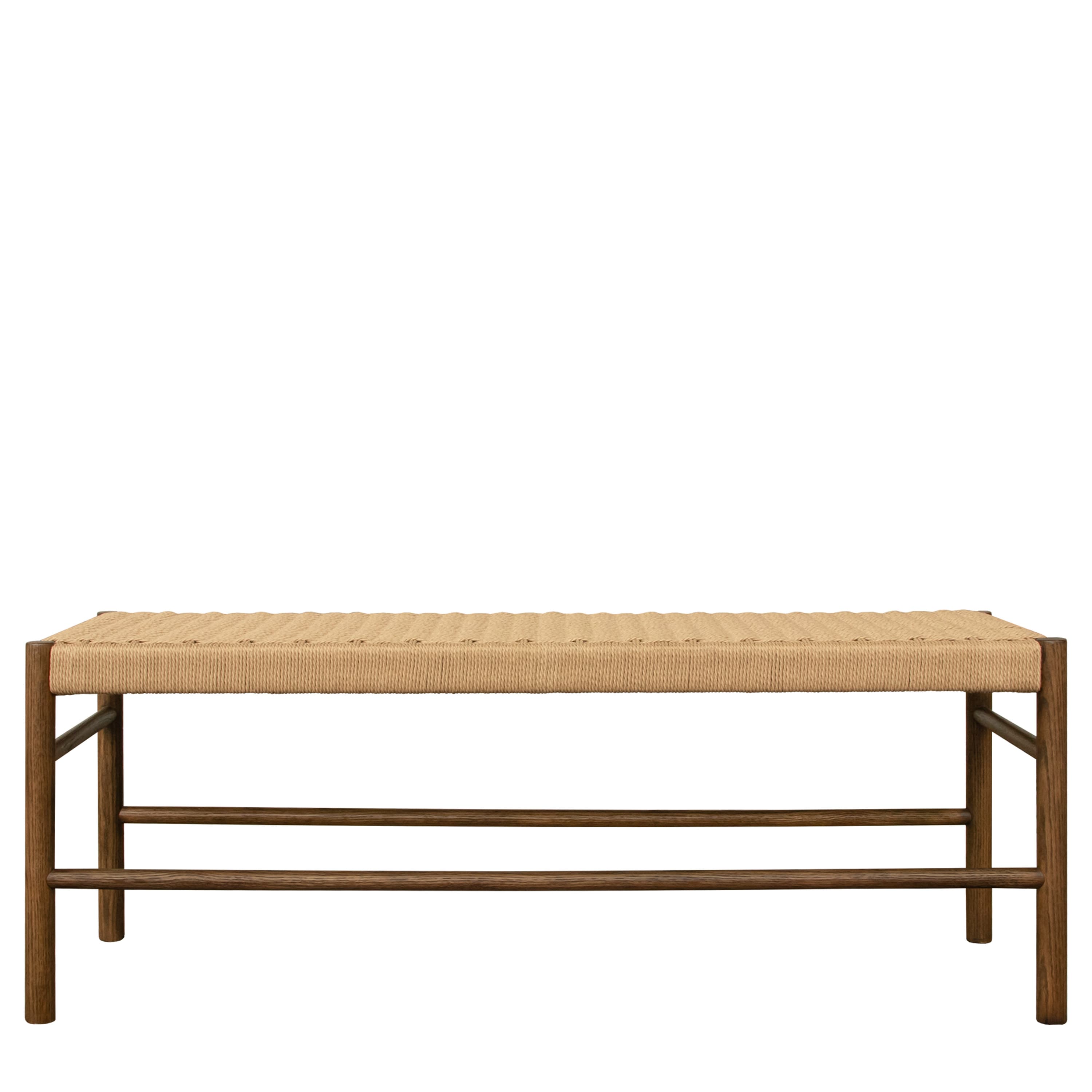 Colin Bench Brown Stained Oak 120cm