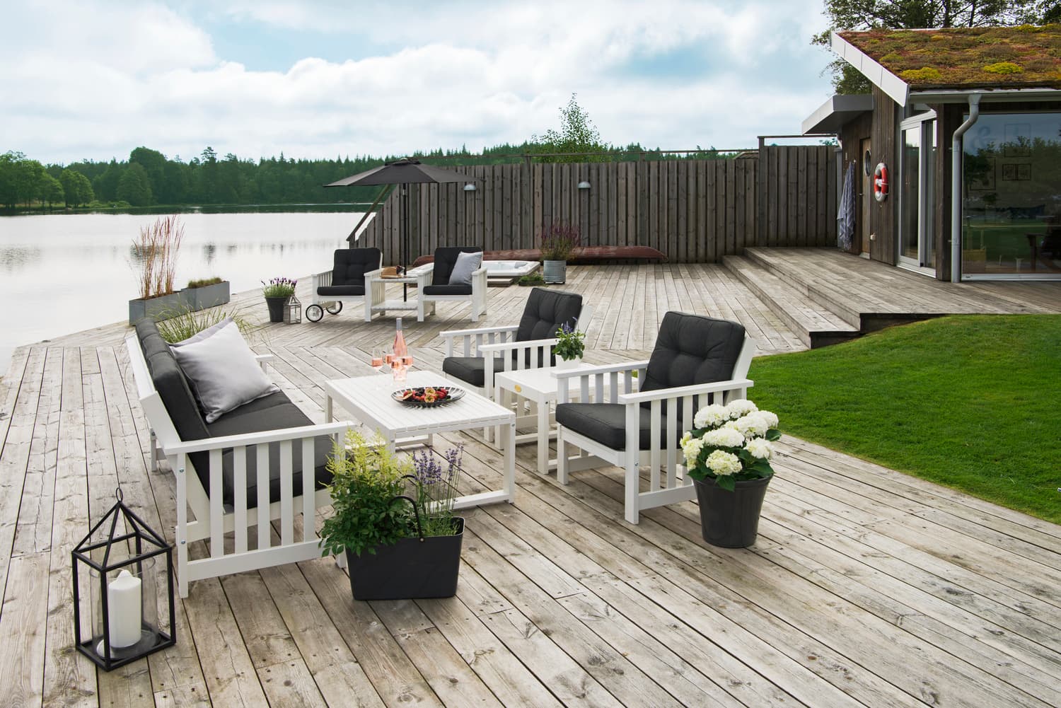Gotland Couchtisch Weiß 60x120
