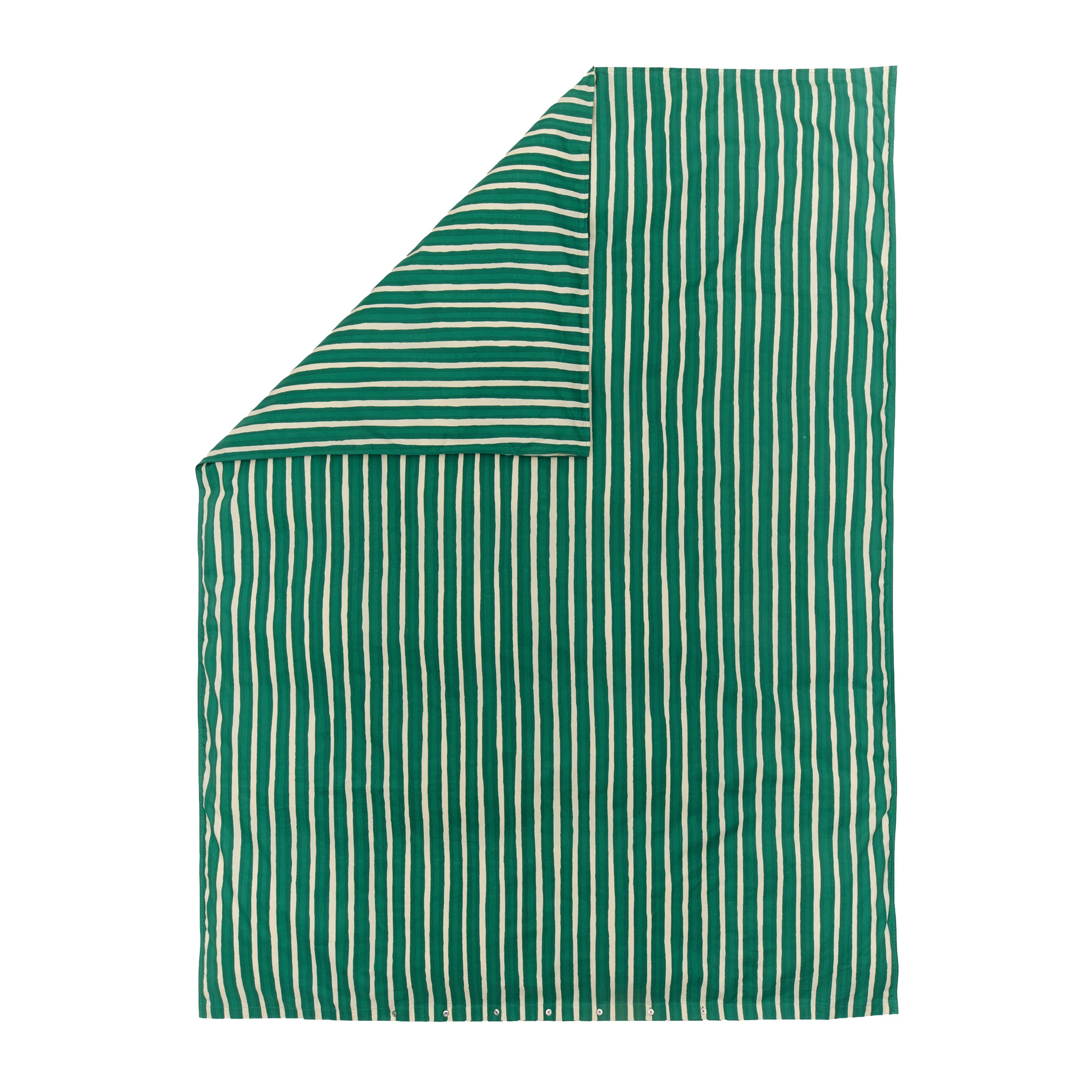 Iso Piccolo Duvet Cover Off White/Emerald 150x210