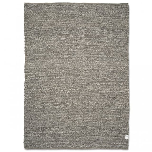 Merino Wollteppich Grau 140x200