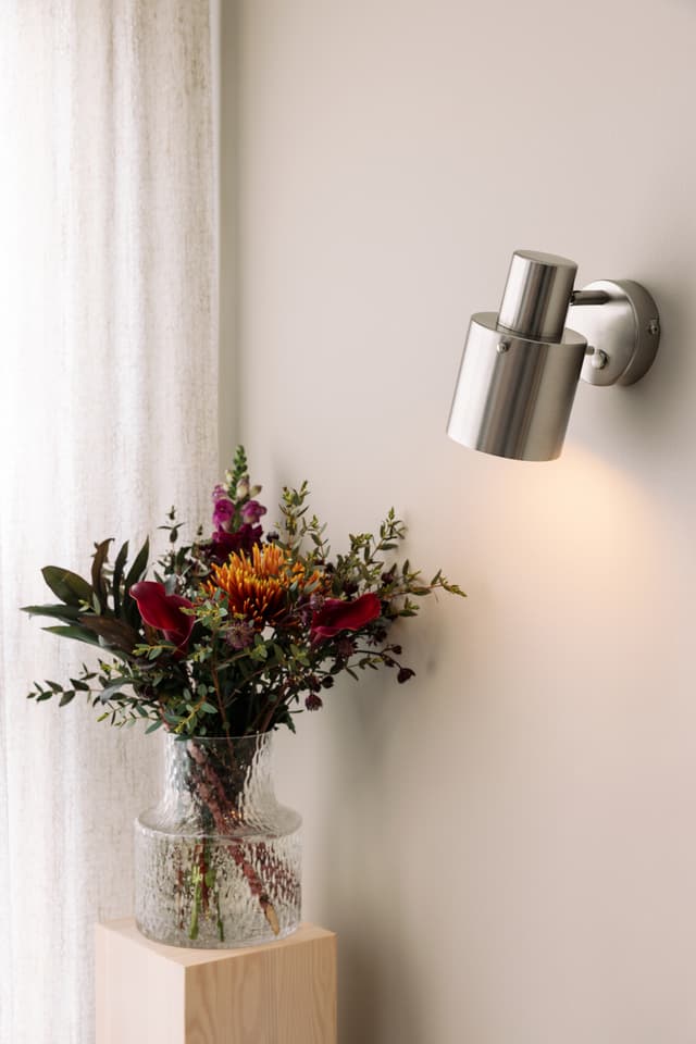 Clark Wall Lamp Brushed Steel 1