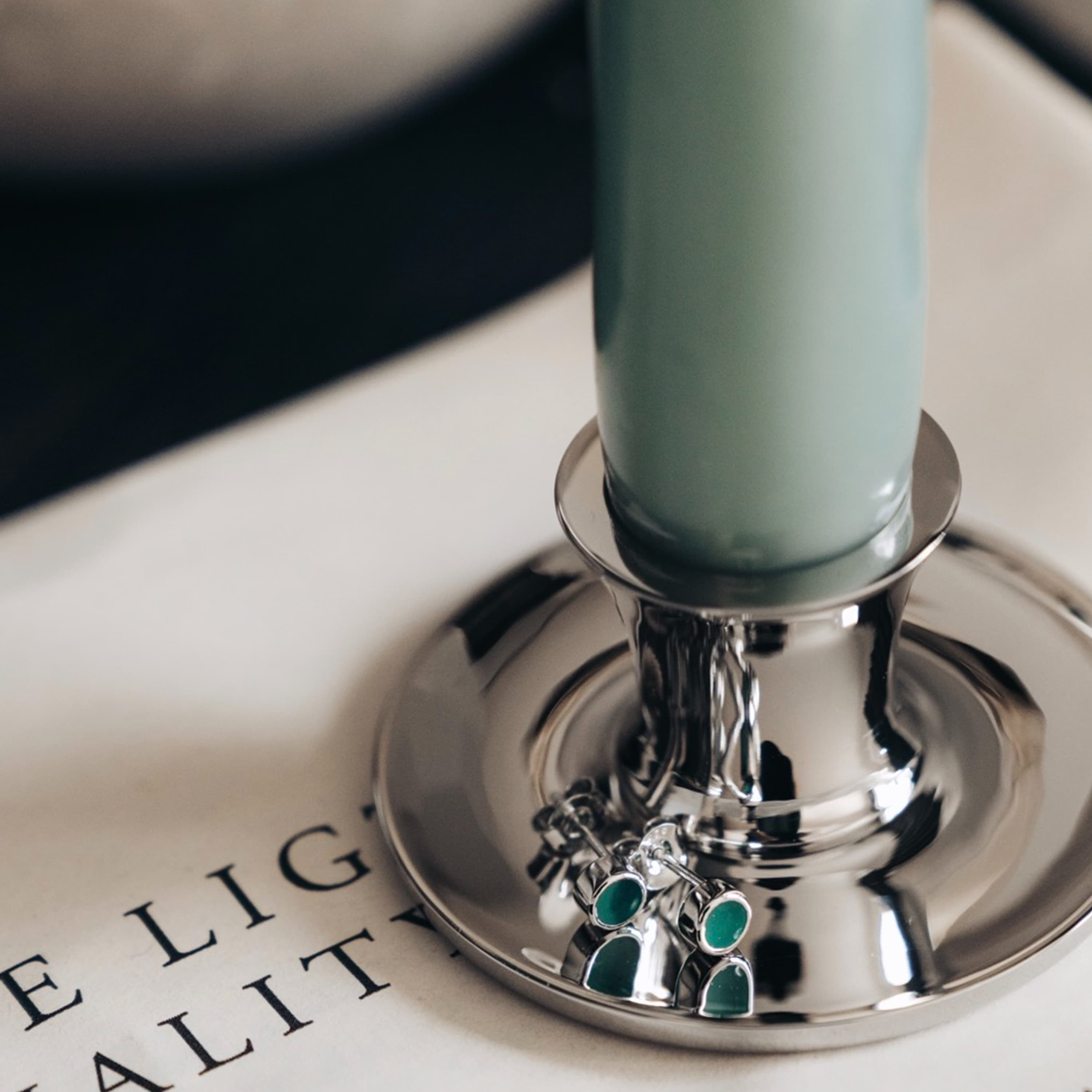 Basso Candle Holder Silver