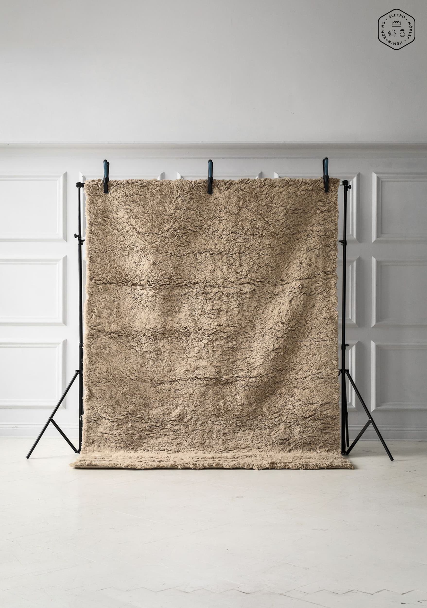 Cloudy Wool Rug Beige 250x350