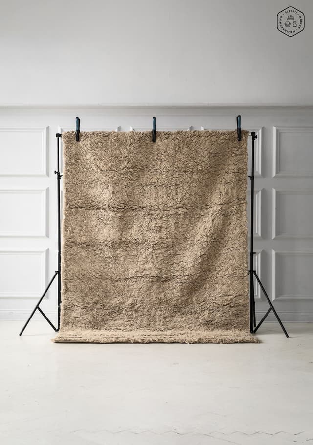 Cloudy Wollteppich Beige 250x350