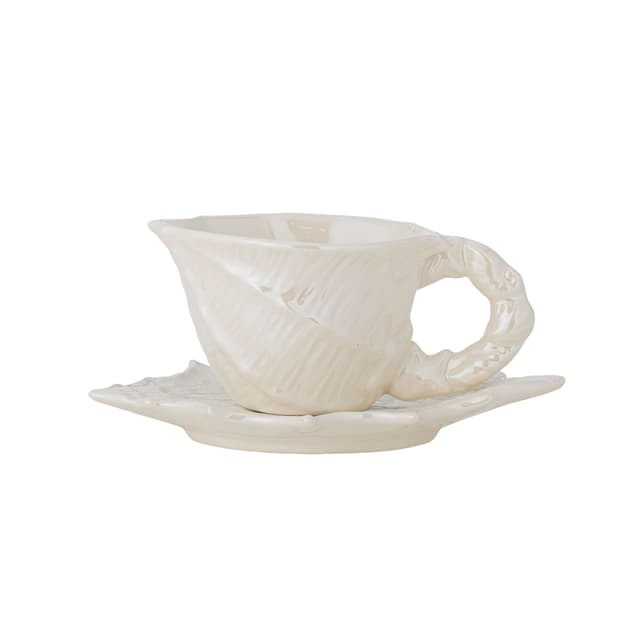 Shellie Cup with Saucer White