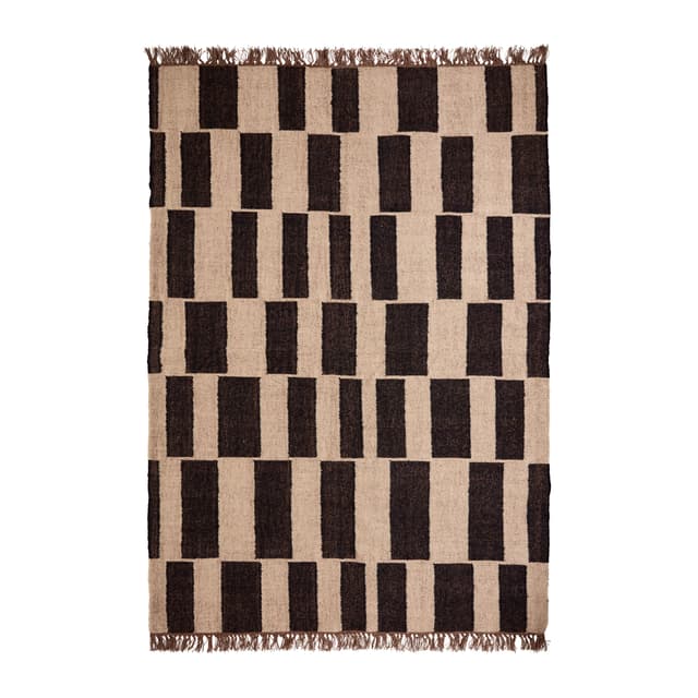 Graph Juteteppich Schwarz/Natur 230x160