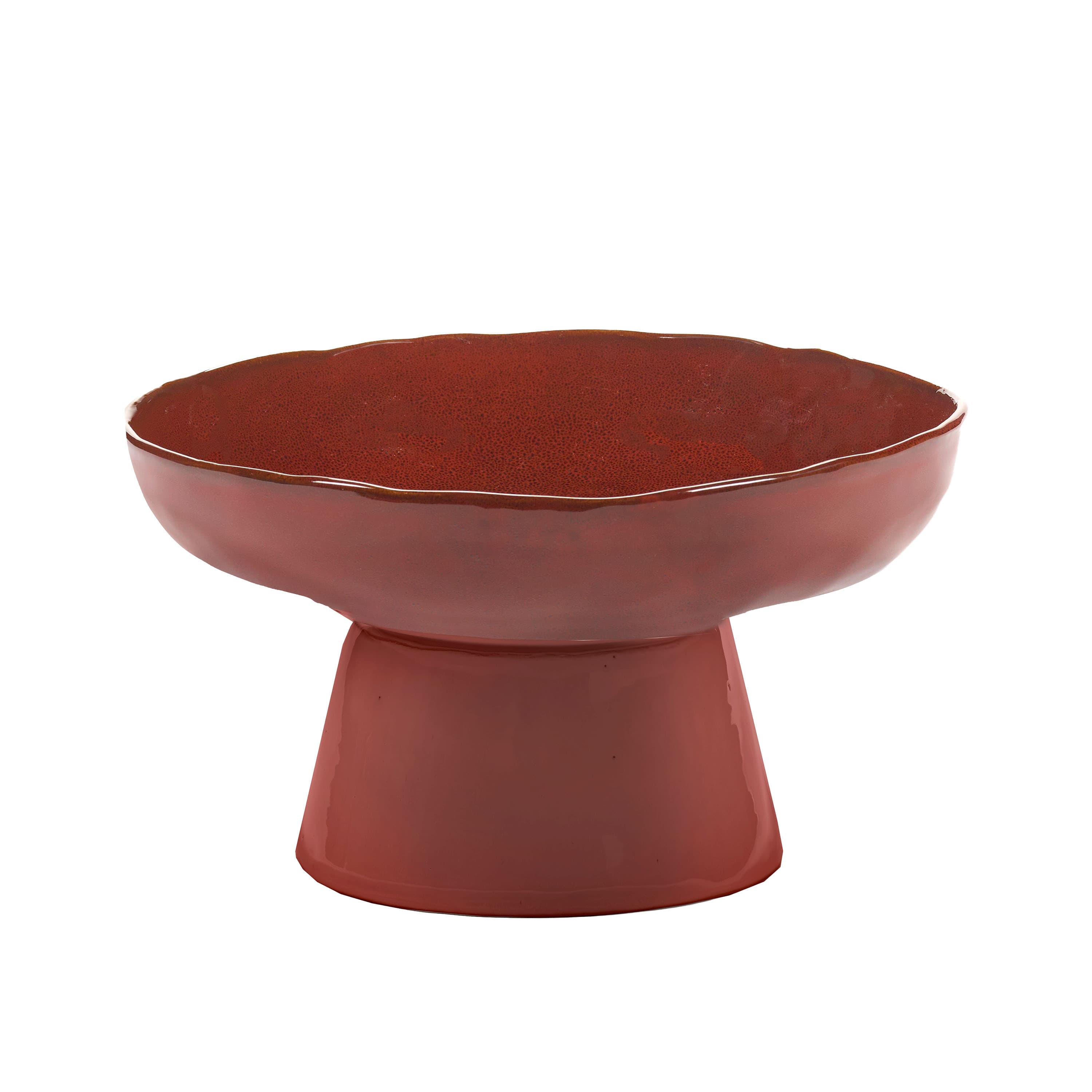 La Mère Serving Plate on Foot Venetian Red Ø31