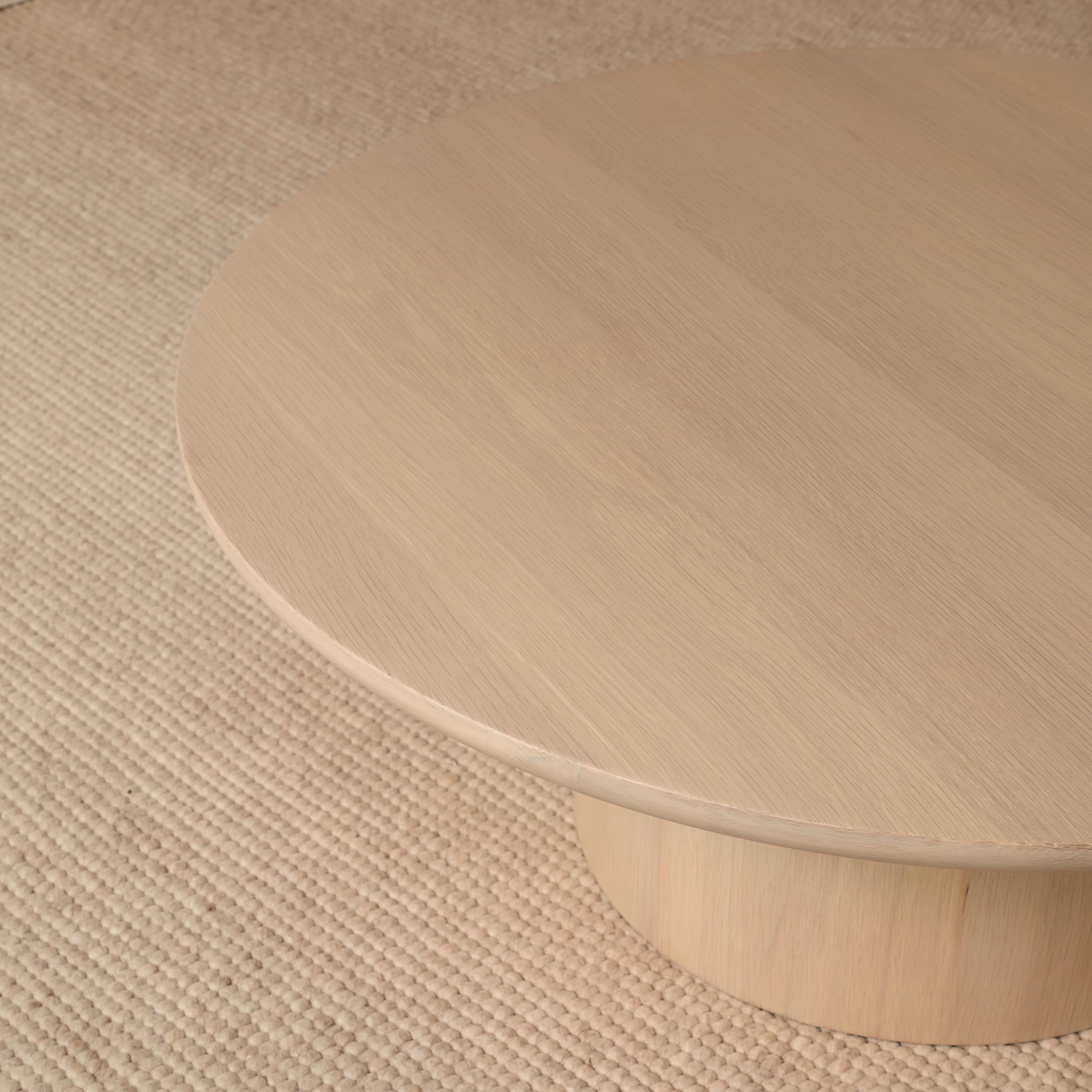 Gia Couchtisch Weiß geölte Eiche 90 cm