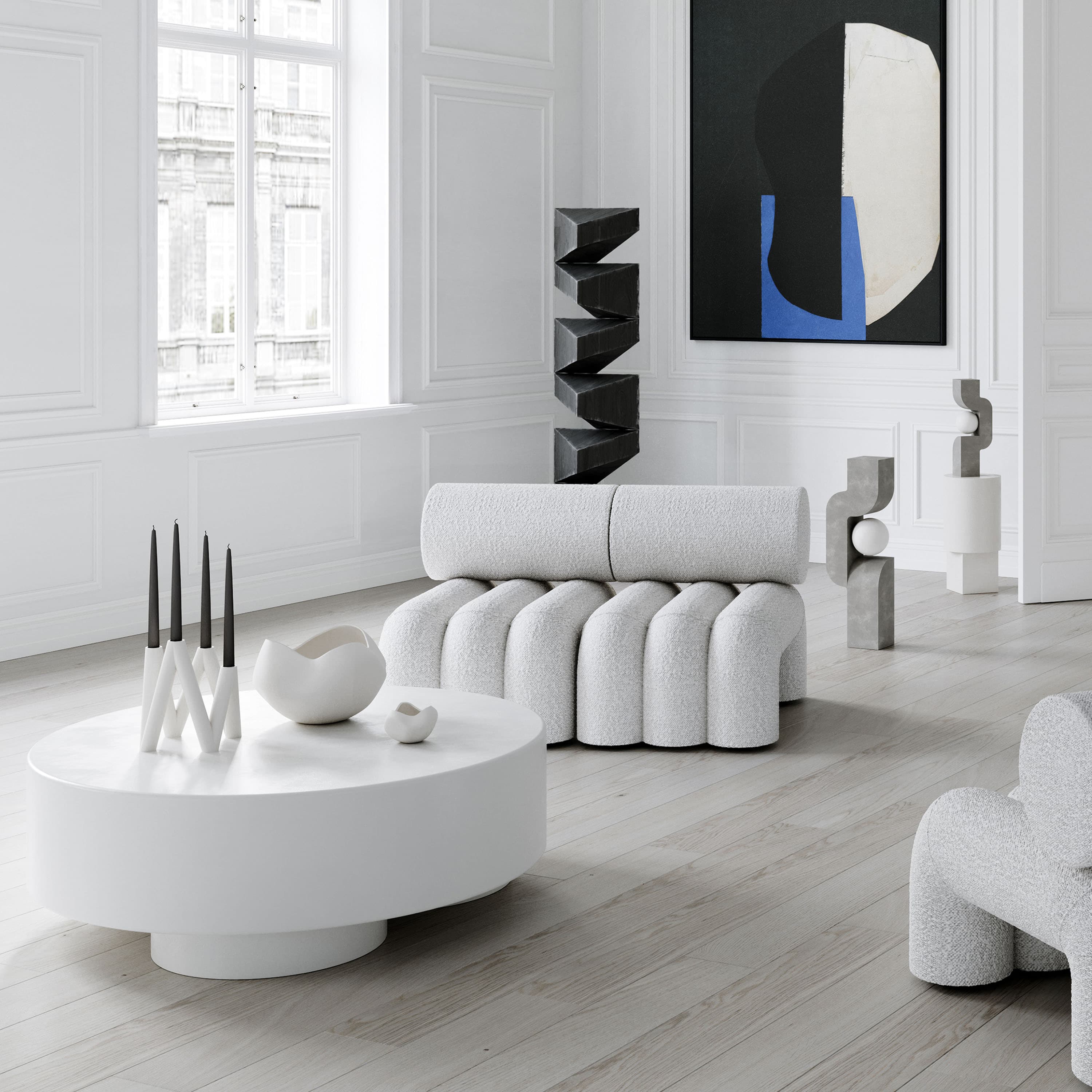 Curve Schale Bone White Big