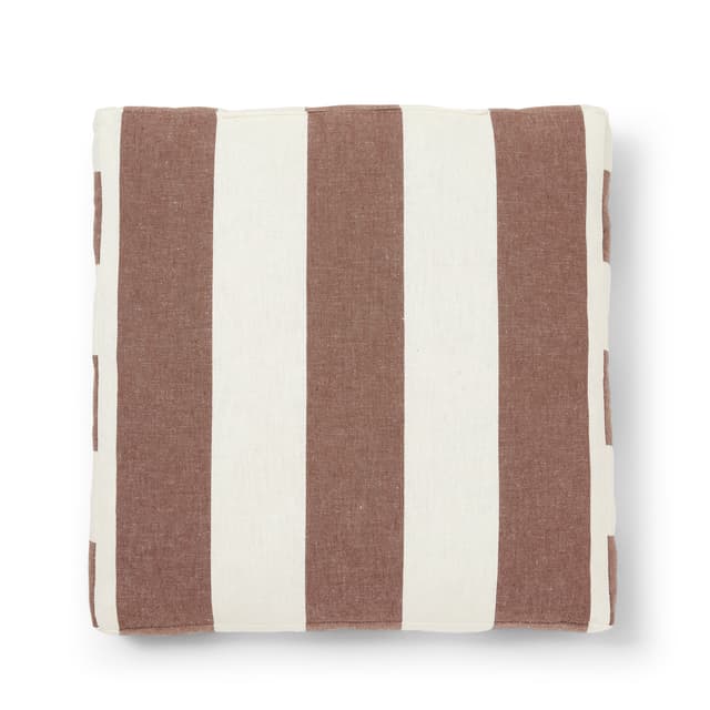 Striped Seat Cushion Brown/Off-white 40x40