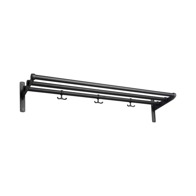 Nostalgi Hat/Shoe Rack Black/Black 100cm